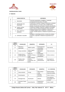 contenidos padres 6&ordm; 2t - Colegio Nuestra Se&ntilde;ora del Carmen de