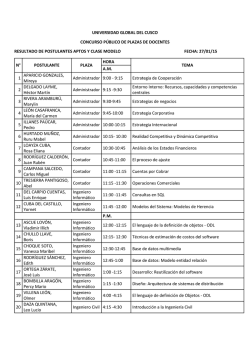 universidad global del cusco concurso p&uacute;blico de plazas de