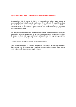 Exposici&oacute;n de Alicia L&oacute;pez Carretero