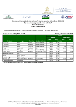 2.5. Reporte diario de precios de frutas, El R&aacute;pido