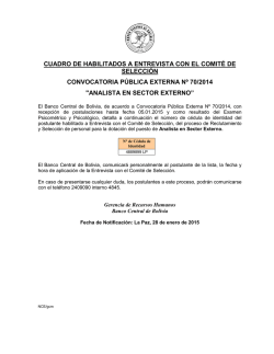 habilitado a Entrevista con el Comit&eacute; de Selecci&oacute;n