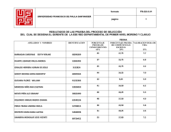 resultados de las prueba del proceso de selecci&oacute;n del cual se
