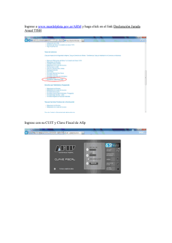 Instructivo Declaraci&oacute;n Jurada Anual TSH