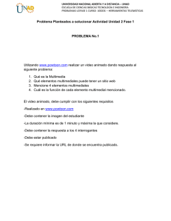 Problema Planteados a solucionar Actividad Unidad 2 Fase 1
