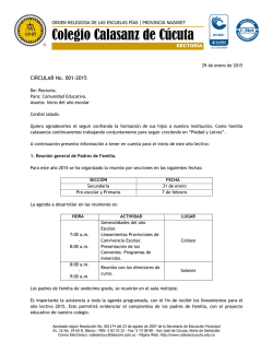 Reuni&oacute;n general de padres de familia