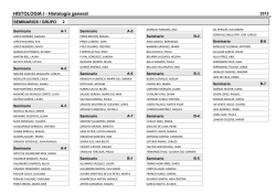HISTOLOGIA I - Histolog&iacute;a general
