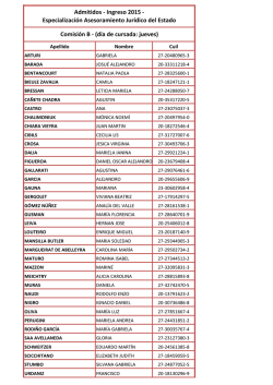 Especializaci&oacute;n Asesoramiento Jur&iacute;dico del Estado Comisi&oacute;n B