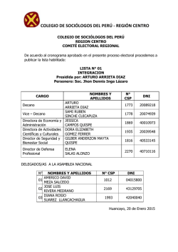 lista candidatos regional centro