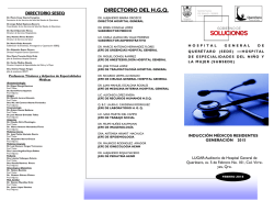 directorio del hgq - Secretar&iacute;a de Salud del Estado de Quer&eacute;taro