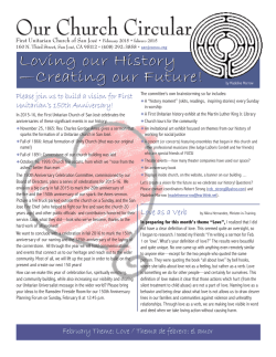 Our Church Circular - First Unitarian Church of San Jose