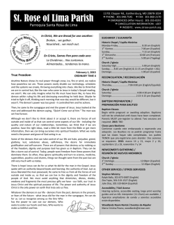 Bulletin - Saint Rose of Lima Parish