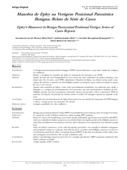 PDF em Portugu&ecirc;s - international @rchives of otorhinolaryngology