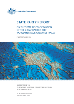 State Party Report on the state of conservation of the Great Barrier