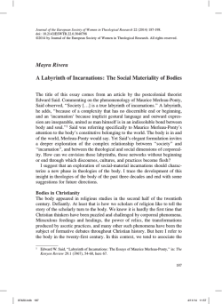 Mayra Rivera A Labyrinth of Incarnations: The Social Materiality of