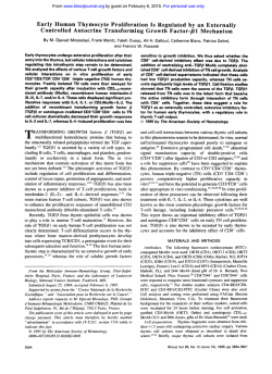 Early Human Thymocyte Proliferation Is Regulated by an