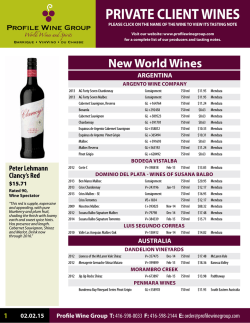 PRIVATE CLIENT WINES