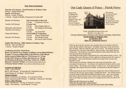 This Weeks News - Our Lady Queen of Peace