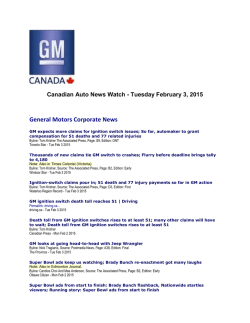 General Motors Corporate News General Motors Product News