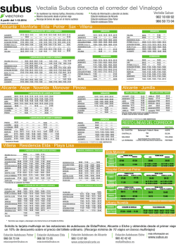 Estas son las rutas y los horarios actualizados.