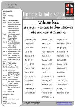 Latest Newsletter - Emmaus Catholic School