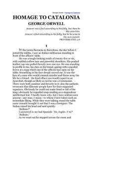 George Orwell - Homage to Catalonia - Book-O