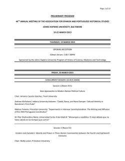 Preliminary program - Association for Spanish and Portuguese