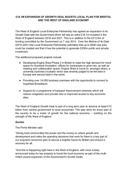 &pound;18.1M EXPANSION OF GROWTH DEAL BOOSTS