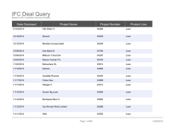 IFC Deal Query - World Bank Group Finances