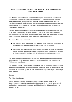 The Marches: additional Growth Deal funding factsheet