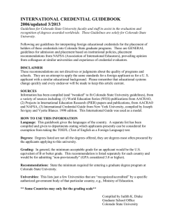 International Credential Guidebook - Graduate School