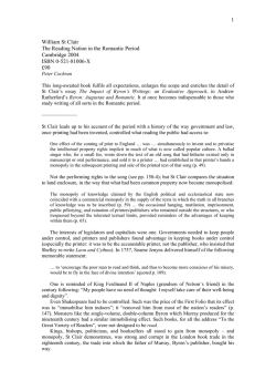 The Reading Nation in the Romantic Period