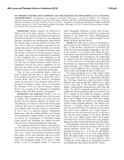 Development of Streamlined Islands During Lava