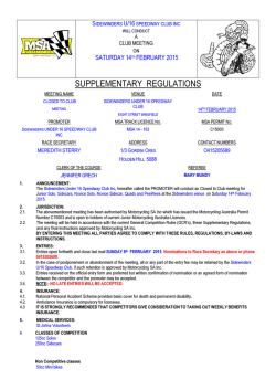 Sidewinders U16 Speedway Club 14th February 2015 Birthday