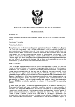 read more - Department of Correctional Services