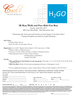 2015 Casals 5K Flyer