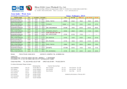 Asia trade - West Asia 10/02 APL SAVANNAH 013W 22/03 OPIIAPO