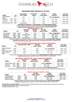 Receivals Melbourne (PDF, 130 KB)