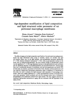 Age-dependent modification of lipid composition