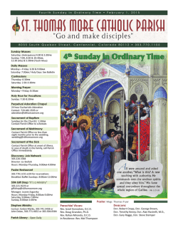 February 1 2015 - Saint Thomas More Catholic Church