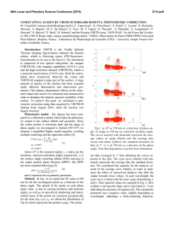 COMET 67P/CG AS SEEN BY VIRTIS