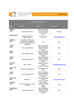 our calendar - BLCC, Belgian-Luxembourg Chamber of Commerce