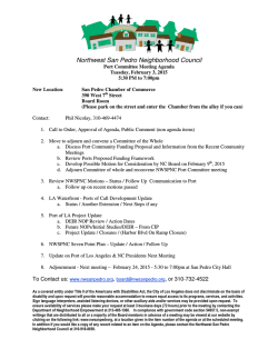View Agenda - Northwest San Pedro Neighborhood Council