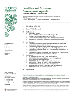 Agenda - South Robertson Neighborhoods Council