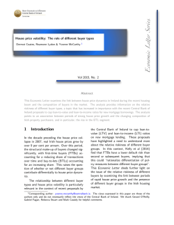 Economic Le er Se 1 Introduction