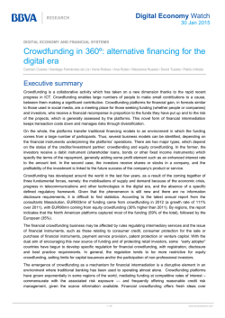 Crowdfunding in 360&ordm;: alternative financing for the digital era