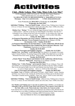 Club &bdquo;Mehr Leben, Mas Vida, More Life, Lev Mer&ldquo;