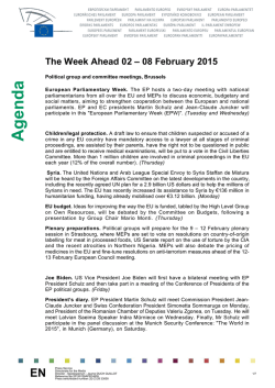 Agenda - European Parliament