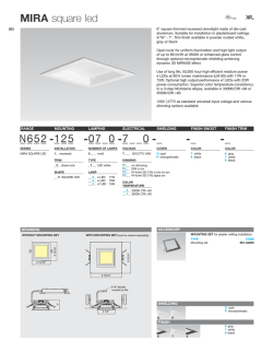 MIRA square led ____ ____ ___ ____ 07 0 125 7 0 - - - -