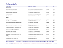 Pediatric Clinics