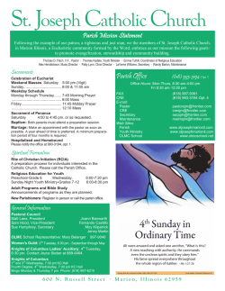 Bulletin - St. Joseph Catholic Church